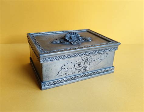 pewter metal box ring box|Pewter Jewelry Box In Jewelry Boxes for sale .